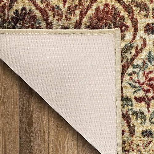 Miniatura 54 de Antep Rugs - Alfombras antideslizantes (antideslizante) 4 x 6 con parte trasera de goma floral geométrica de bajo perfil para interiores