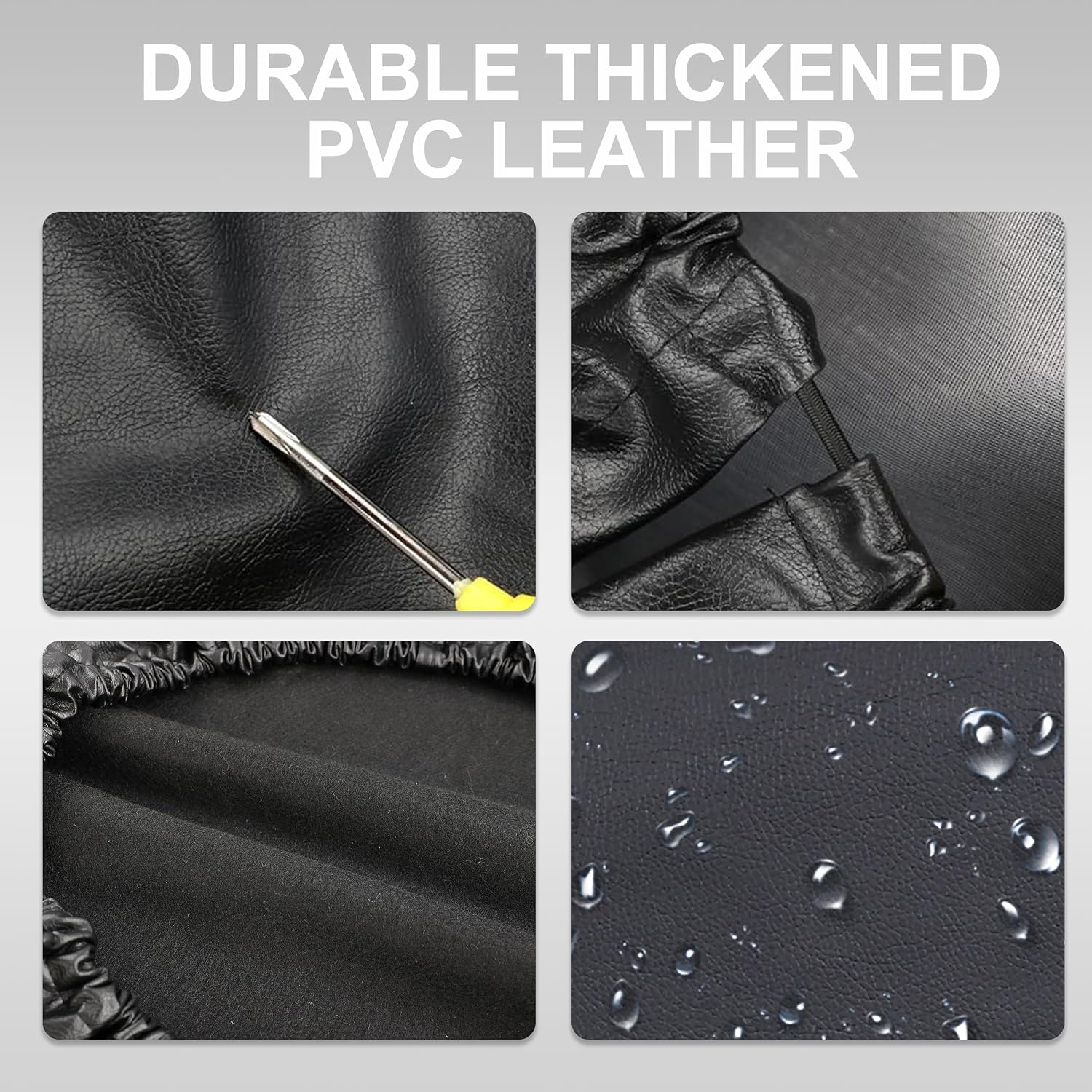 Thickened PVC Leather Spare Tire Cover Universal Weatherproof Wheel Cover for SUV Truck RV Jeep FJ, Black L Fit Tire Diameter 27-29 Inch