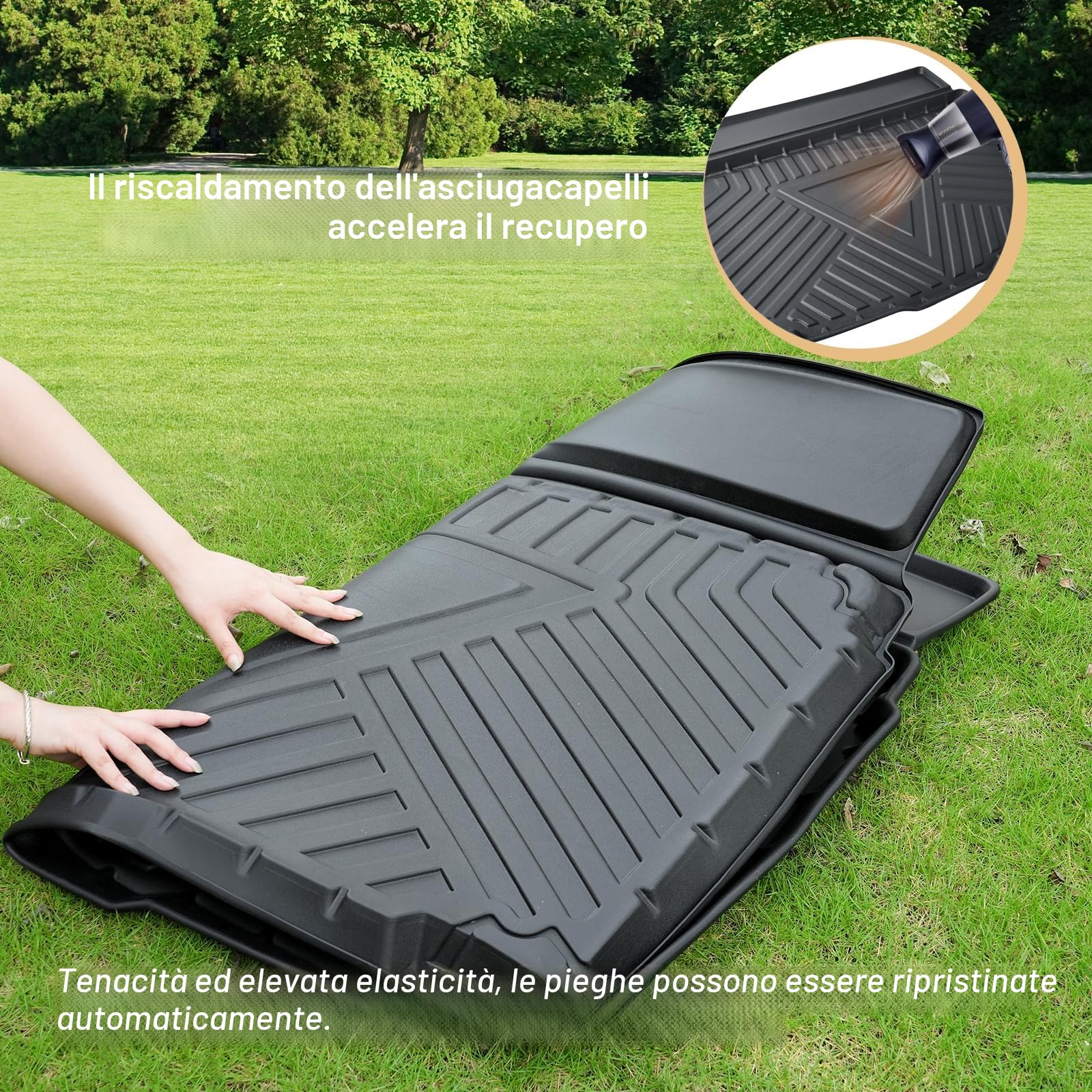 ECOZEN Vasca Baule per VW T ROC(inferiore) 2018-2025 3D Specifica In TPE Proteggi Bagagliaio auto VW T-roc Tappetino del bagagliaio, con bordino rialzato, resistente impermeabile per tutte le stagioni