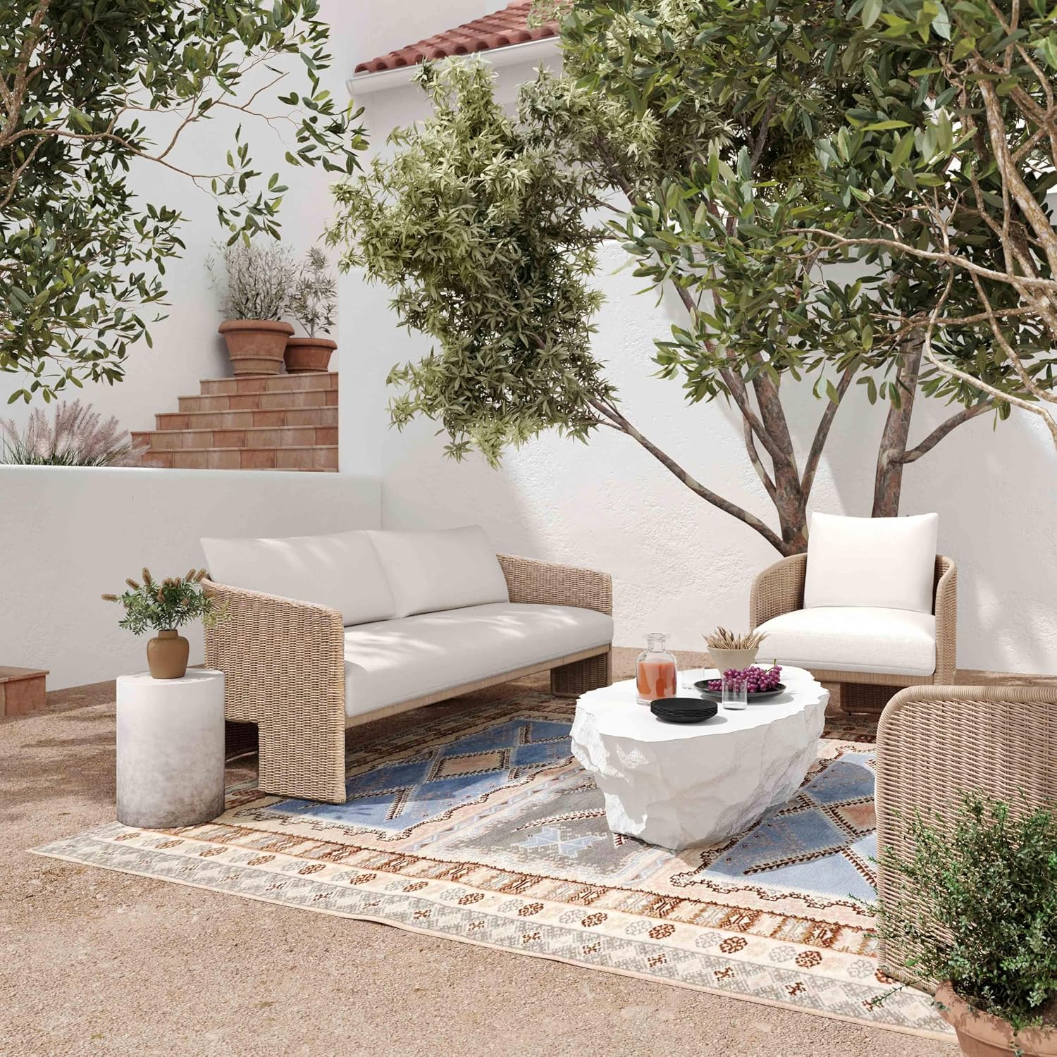 Tov Furniture Alexa Cream Outdoor Sofa