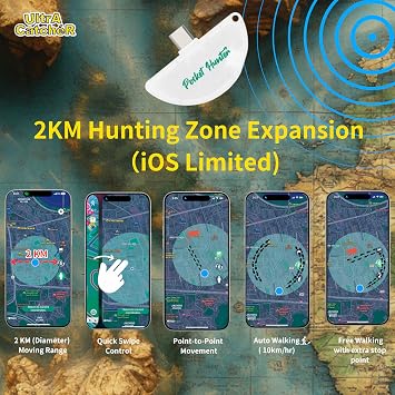 Pocket Hunter - Auto Catch Device for Mobile Gaming | USB-C Plug and Play | No Charging Required | LED Pairing Pass-Through Charging