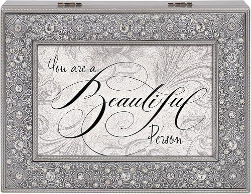 Miniatura 2 de Cottage Garden You are a beautiful person filigrana joya grano plata tono caja de música reproduce canon d