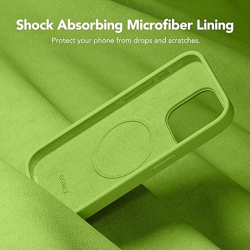 Miniatura 7 de GONEZ Funda para iPhone 15 Pro compatible con Magsafe, 2 protectores de pantalla + 2 protectores de lente de cámara, silicona suave a prueba de