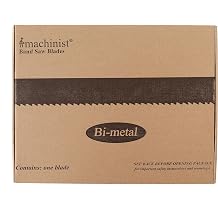 Imachinist S130121610 130-1/2" x 1" x 6/10 TPI Bi-Metal Bandsaw Blades for Cutting Non Ferrous Metal, Aluminum, Copper, Brass, M42 Grade, Variable Teeth