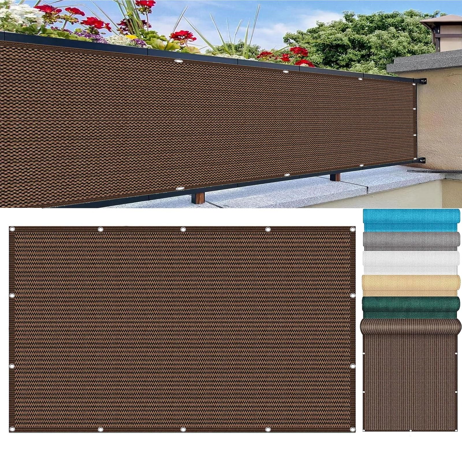 Écran confidentialité résistant aux intempéries et anti-UV pour jardin 0.5x7.4m