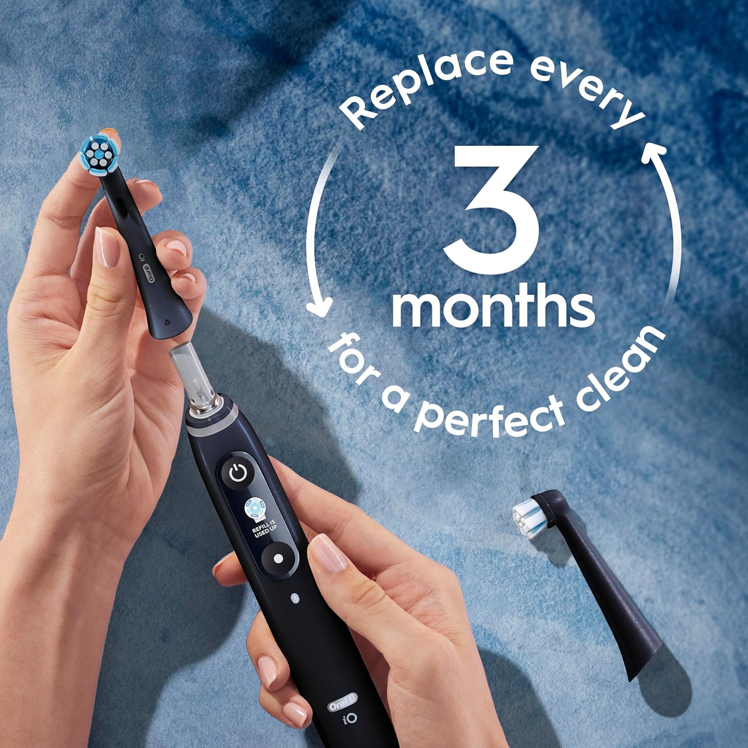 Oral-B iO Gentle Care Replacement Heads, Electric Toothbrush Brush Heads, Black, 2 Count