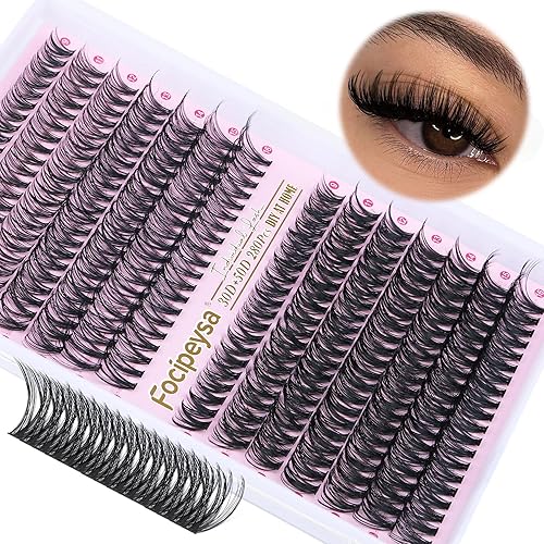 Miniatura 7 de Extensiones de pestañas individuales rizadas D, 0.314-0.630 pulgadas, 280 unidades, extensiones de pestañas para autoaplicación en casa (30D + 50D,