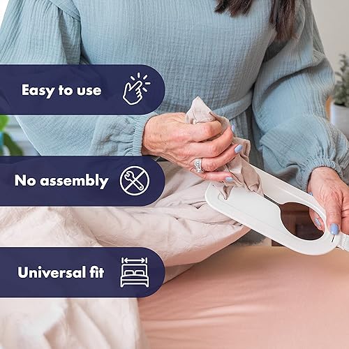 Miniatura 2 de Mind Reader Duv-aid - Sistema de cambio de funda de edredón, ahorra tiempo, evita resbalones, fácil de usar, dormitorio, plástico, 2 piezas, color