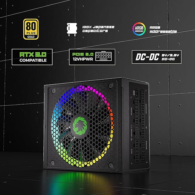Fuente de Poder GAMEMAX 750W Modular ATX3.0 80 Plus Gold miniatura 2