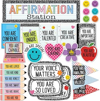 Teacher Created Resources Cool for School Positive Affirmations Mini Bulletin Board TCR9305