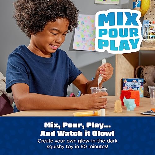 Miniatura 3 de Elmer's Squishies Figuras esponjosas fosforescentes, kit de juguetes para hacer tú mismo, crea 2 personajes misteriosos, kit de 13 piezas Multi