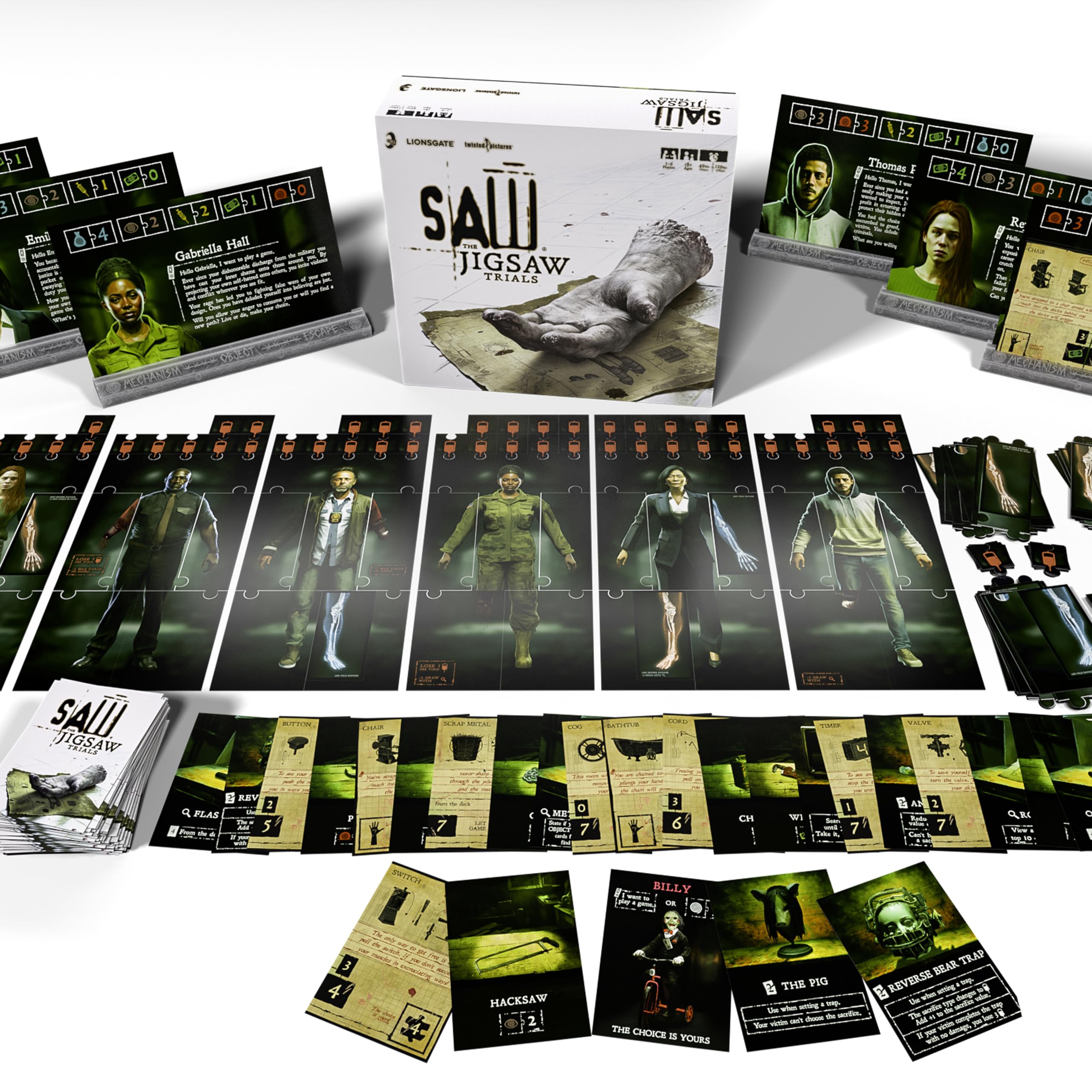 Saw: The Jigsaw Trials Game Saw Horror Movie Franchise Board Game Product Image 2