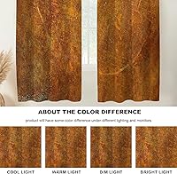 Vista 1232 de Cenefas de cocina modernas con patrón de cobre marrón dorado para ventanas, cenefas opacas abstractas de marcas de arañazos y cortinas opacas