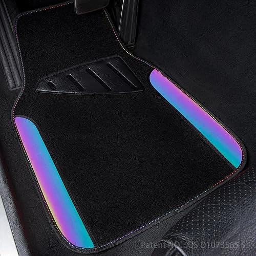 Miniatura 7 de CAR PASS Alfombra universal reflectante de piel sintética iridiscente camaleón e impermeable, apta para el 95% de SUV, sedanes, camionetas, camiones