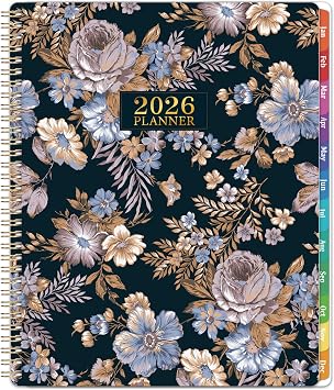 2026 Planner - Planner 2026, 2026 Planner Weekly and Monthly, 8.5 x 11, Jan. 2026 - Dec. 2026, Planners with Colorful Monthly Tabs, Back Pocket, 3 Interchangeable & Waterproof Covers, Strong Golden Twin-Wire Binding, Holidays