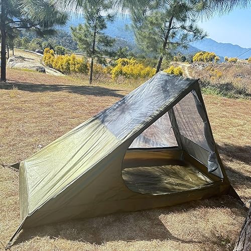Airy - Tienda de campaña de malla individual con 2 aperturas interior para lona impermeable para tina de suelo para mochileros, senderismo, patio, disponible en Yaxa Colombia