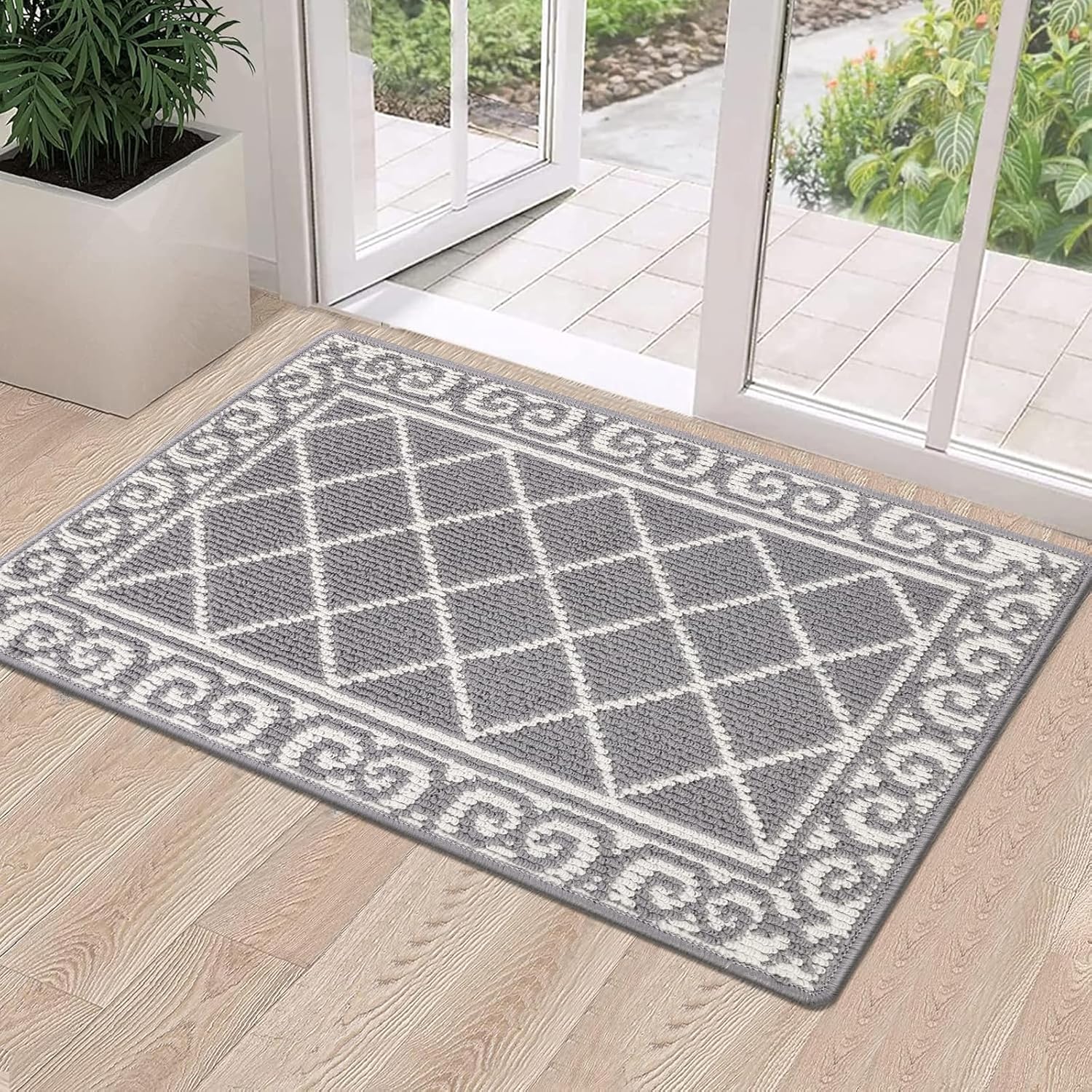 HEBE Doormat 32''x20'' Absorbent Front Door Mat Non Slip Entryway Mat