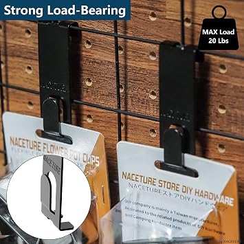 Gridwall Hooks- 16 Pcs Display Hook for Grid Wall Panel- Grid Hooks with Extra Hanger On The Bottom- Durable Wall Panel for Hanging Retail