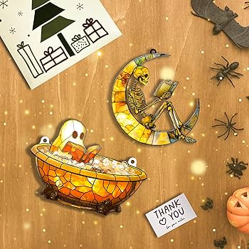 Monstera Leaves Bookish Acrylic Window Hanging, Plant Book Suncatcher