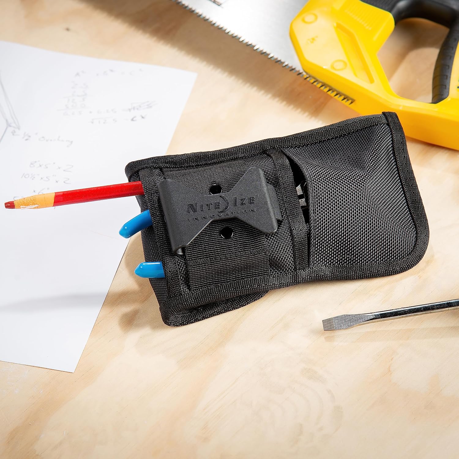 Nite Ize Clip Pock-Its XL Utility Holster, Tool Belt With Strong Clip For Holding Multi Tools, Flashlights, Keys, + Other Necessities