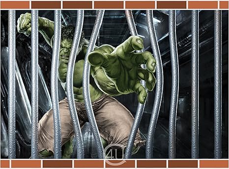 Avengers Wand Zerschlagen Spaht Kinder Lieblings Charaktere 35cm Oder 70cm Wandtattoo Vinyl Motiv Wandkunst Customise4u Hulk Cage 700mm Amazon De Baby