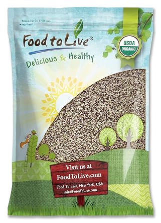 Food to Live Organic Super Grains Blend, 5 Pounds A Mix of Millet, Buckwheat, Red and White Quinoa. Non-GMO, Non-Irradiated, Vegan Superfood, Bulk