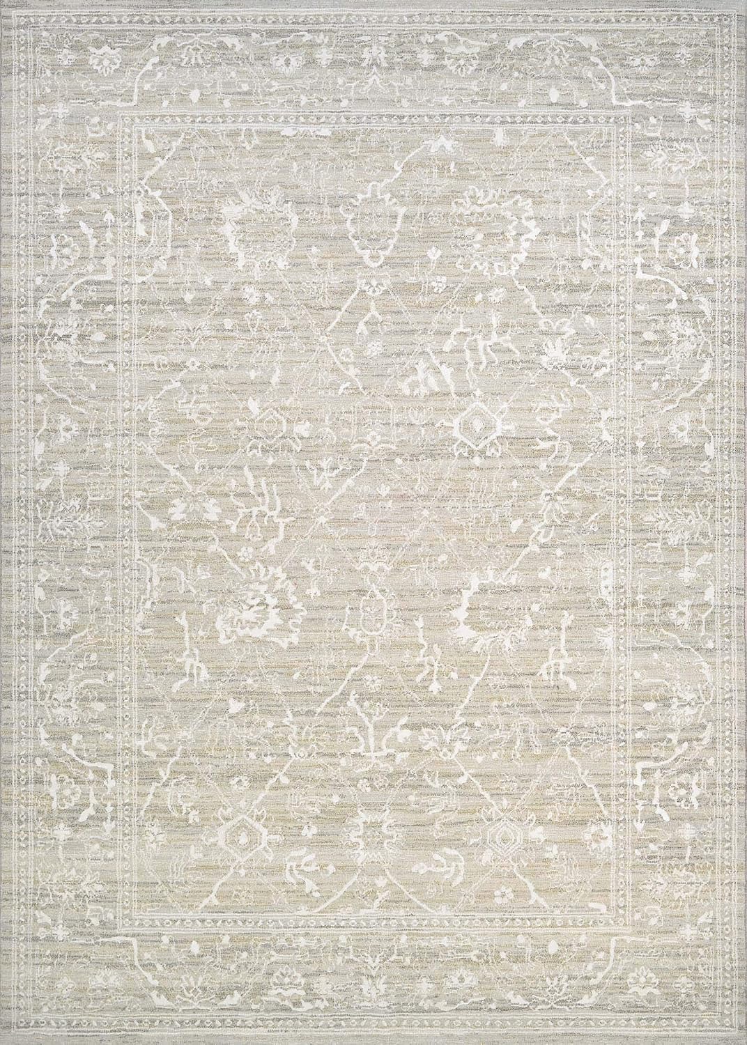 Couristan Everest Area Rug - Persian Arabesque 2' X 3'7" Rectangle in Bone Color, Floral, Easy to Clean, Home Decor
