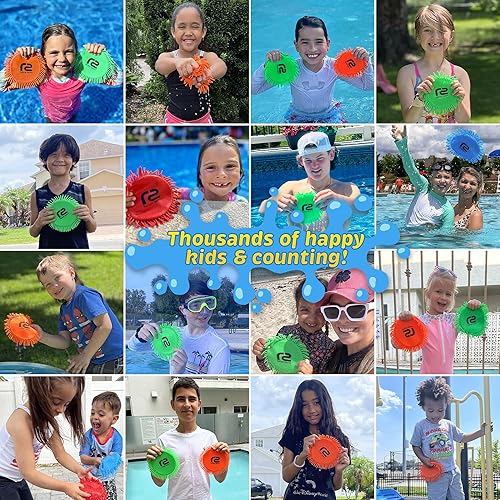Miniatura 3 de Beach Games - Juguete de piscina de disco volador paquete de 2 discos de agua para niños, empapa el objetivo en el impacto, los mejores juguetes de