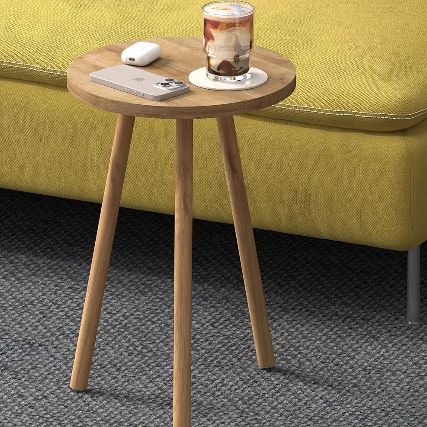 Mobile C Table with Wheels - Side, Sofa & Serving Stand