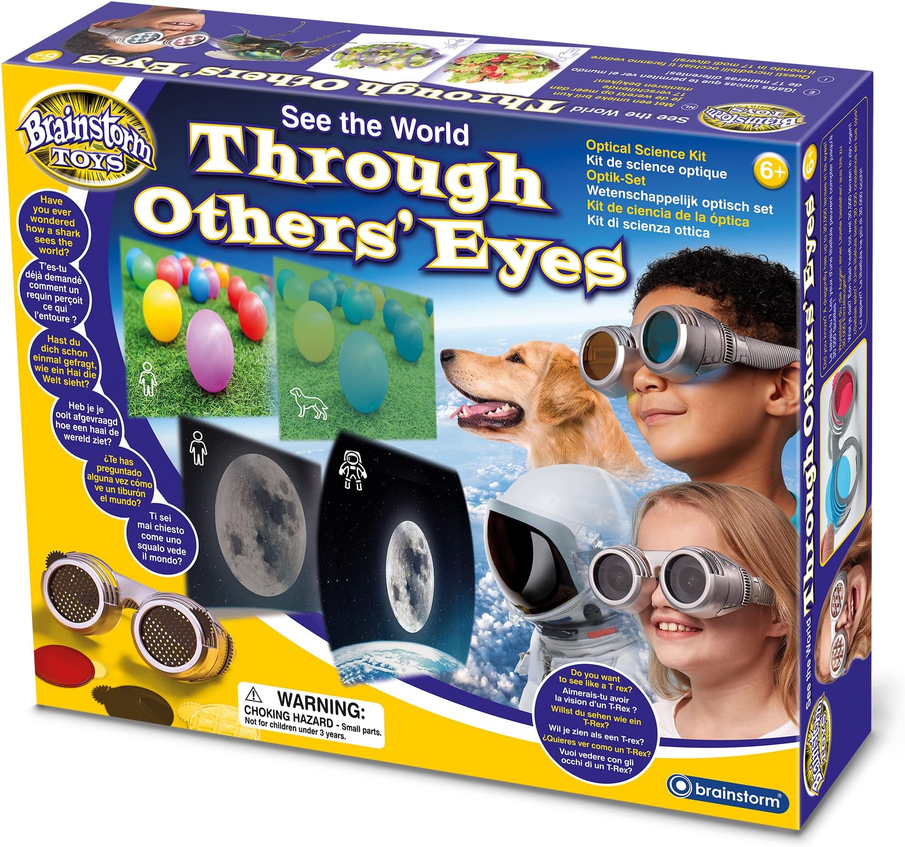 Brainstorm: See The World Through Others' Eyes - Optical Science Kit, 22 Mix & Match Lenses, Educational Leaflet, STEM Learning, Multi-Lingual, Kid 6+