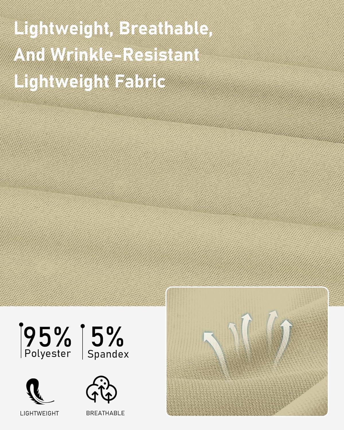 Mens Golf Shorts 7" Stretch Casual Dress Shorts Lightweight Hiking Shorts Quick Dry Athletic Shorts with 5 Pockets - Image 5