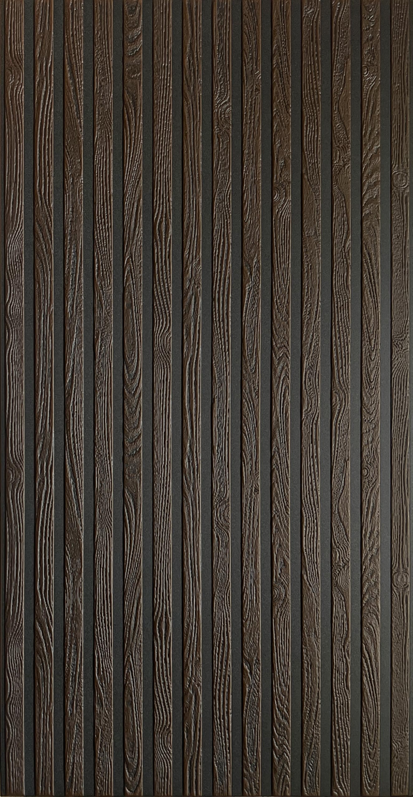 DECCART - Wandpaneele 3d 100x50 cm - Wandpaneel - Holz Optik Paneele - Holzoptik wandplatten - Paneele wand - Wall panels - schwarz braun - 24 Stück (12 m²)