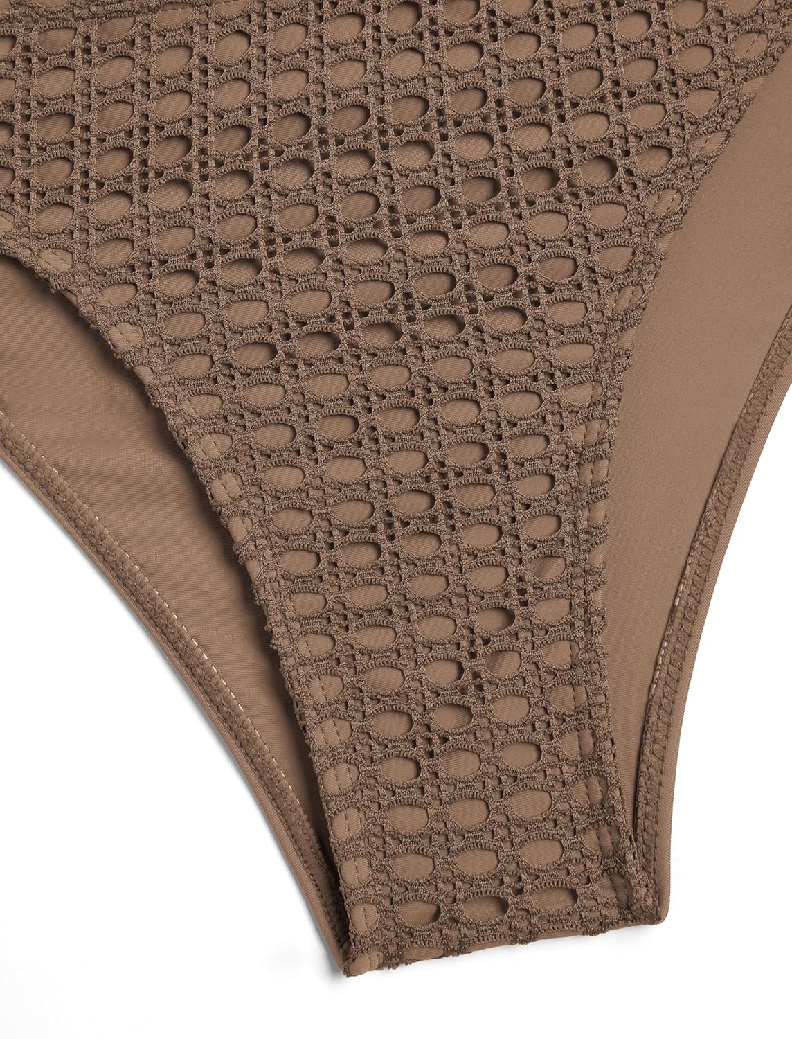 ZAFUL Women's Halter Triangle Bikini Set Crochet Boho Floral Swimsuit Cut Out Tie Side Two Piece Bathing Suit - Image 5