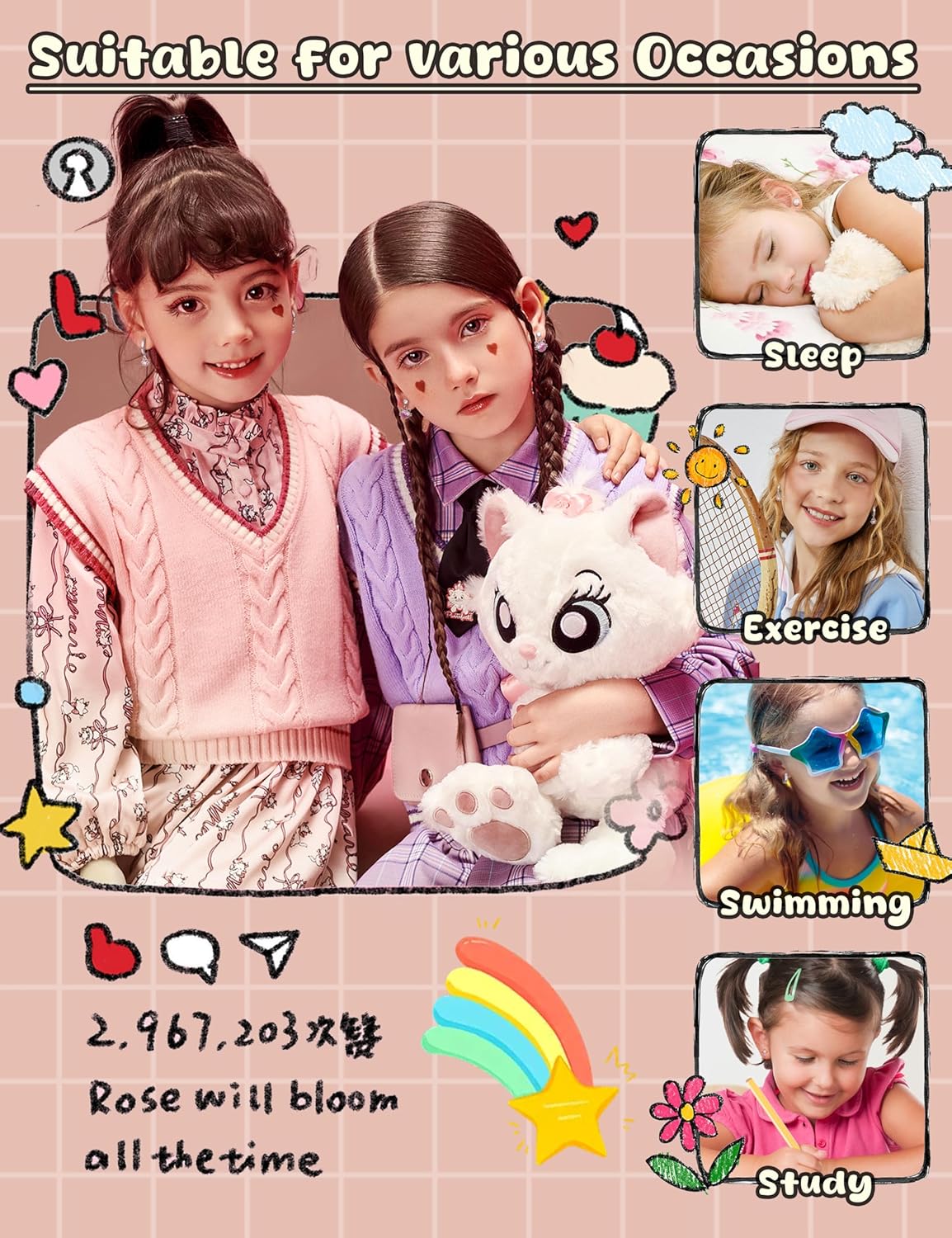 Hypoallergenic Surgical Steel Screw Back Earrings for Girls Women - Cute Toddler Kids Stud Huggie Hoop Earrings for Sensitive Ears Star Heart Butterfly Dangle Earrings Set Multicolored 20G 6 Pairs age:over 3 years old - Image 4