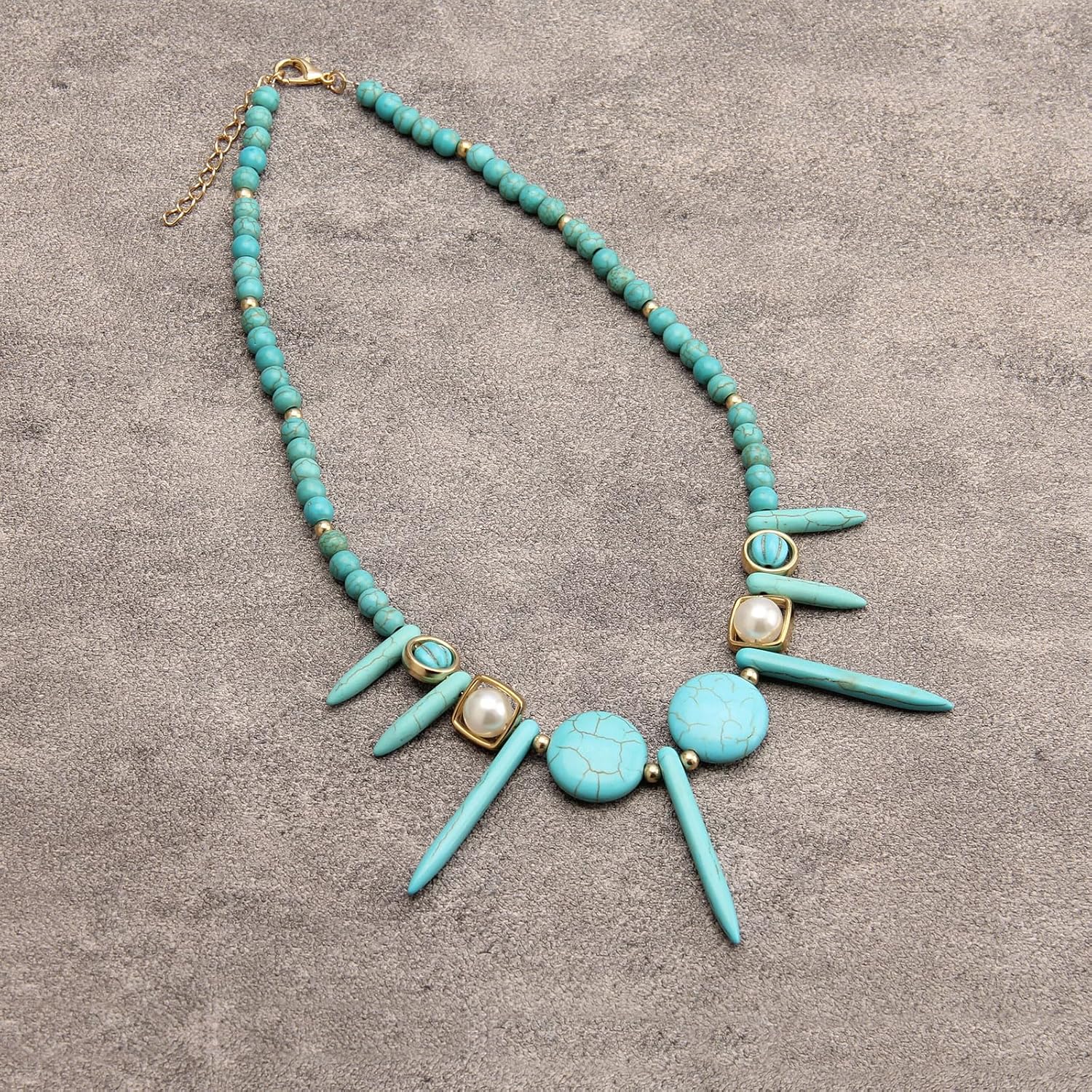 Jeilwiy Leather Necklace For Women Funky Necklace Choker String Cord Necklace with Pendant Boho Style Jewelry - Image 3