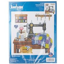 Janlynn 017-0100 Antique Sewing Room Cross-Stitch Counted Kits