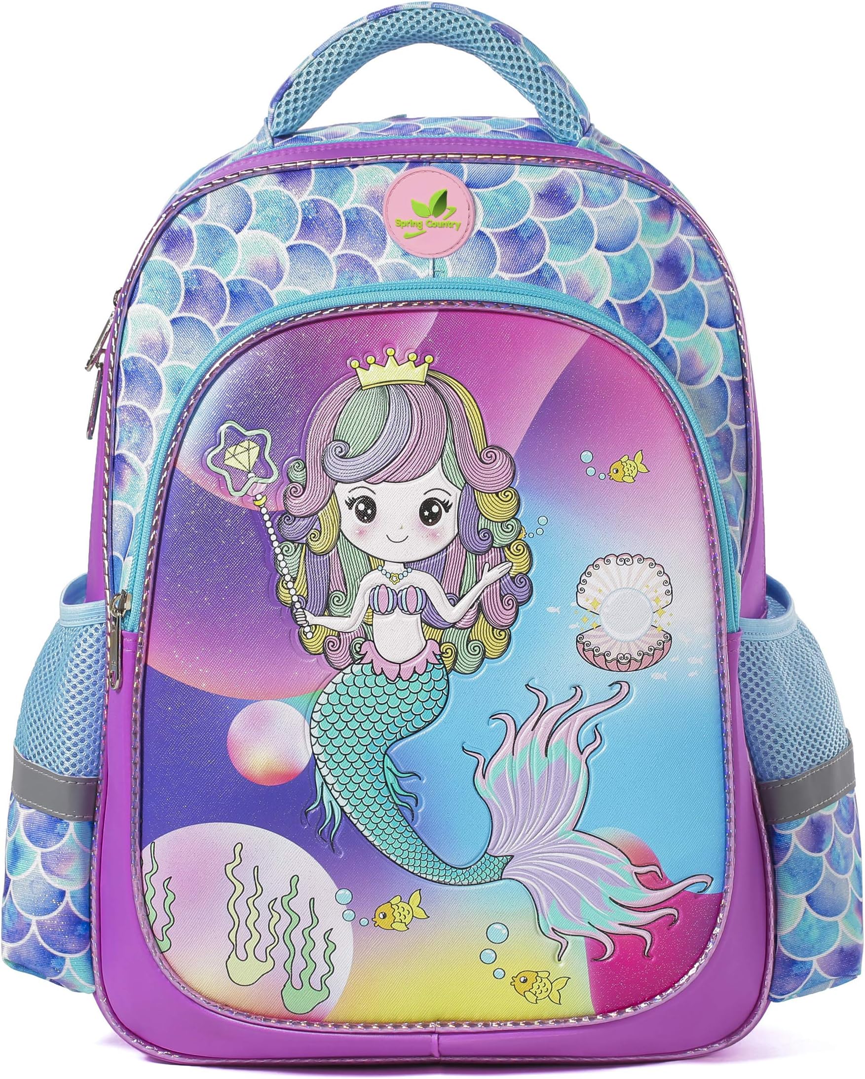 Spring Country School Backpack for Girls and Boys Large 40 cm Casual Day Pack Cartoon Backpack