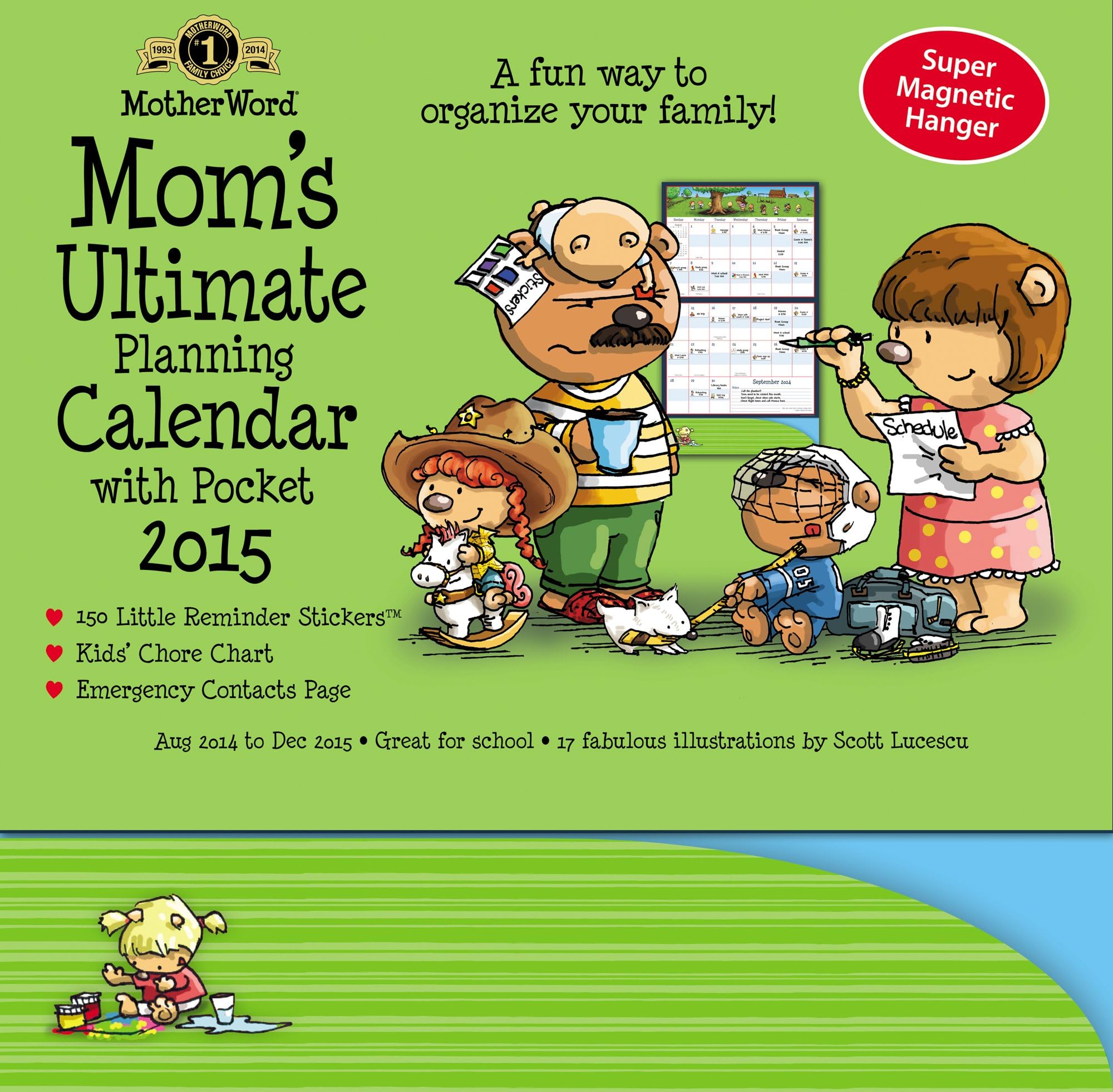 MotherWord Mom's Ultimate Planning 2015 Calendar Calendar – Wall Calendar, July 23, 2014