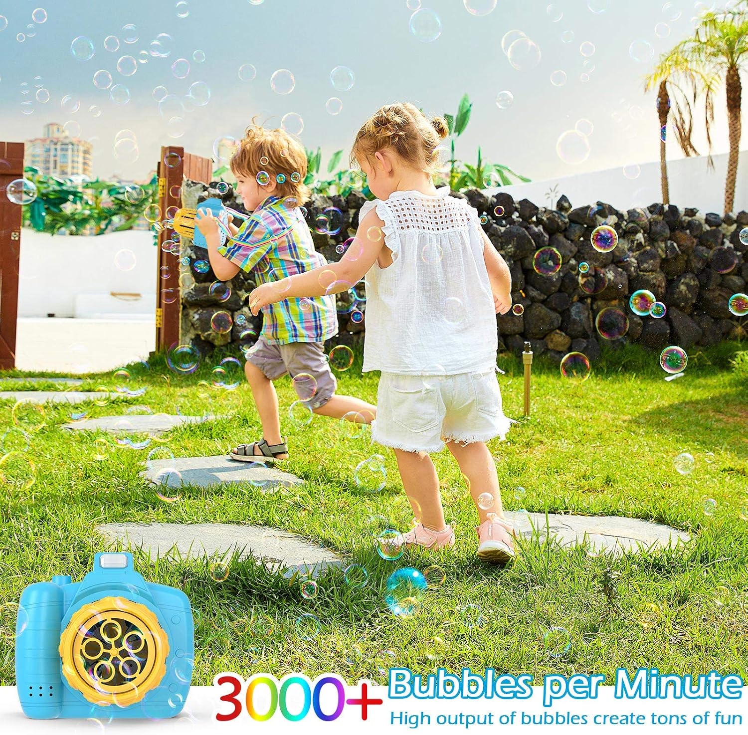 Jasonwell Bubble Machine for Kids - Automatic Bubbles Blower for Toddlers Bubble Maker for Outdoor Indoor Parties Birthday Bubble Toys for Girls Boys 3 4 5 6 7 8 Year Old
