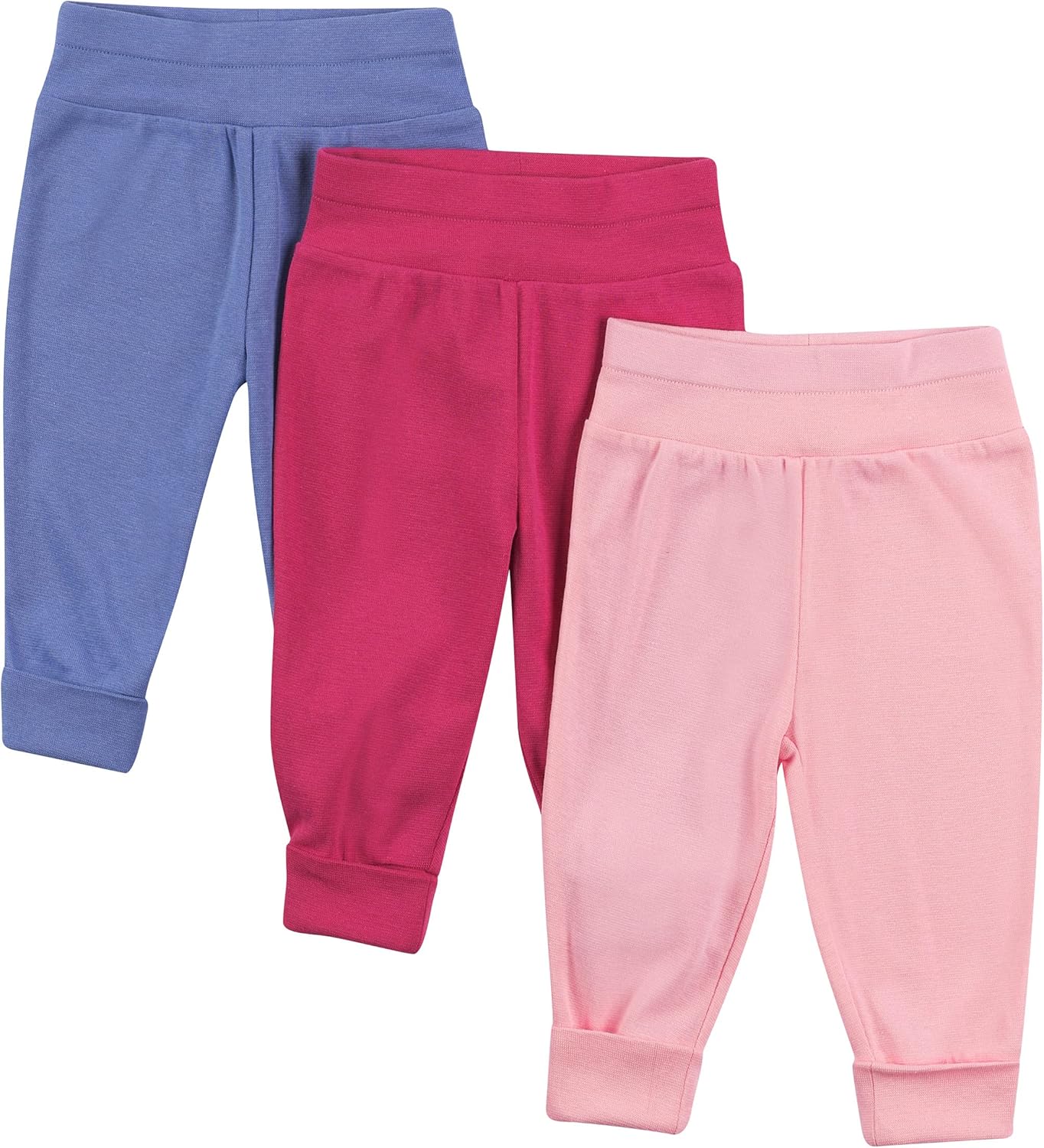Hanes unisex-baby Hanes Baby Pants, Flexy Soft Knit Pull-on Sweatpants, Stretch Joggers for Babies & Toddlers, 3-pack
