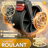 TRESKO® Chariot de transport pliable avec toit, compartiment isotherme et stores latéraux - Charge maximale : 150 kg - Chariot de transport avec pneus en caoutchouc plein et freins de stationnement - 7