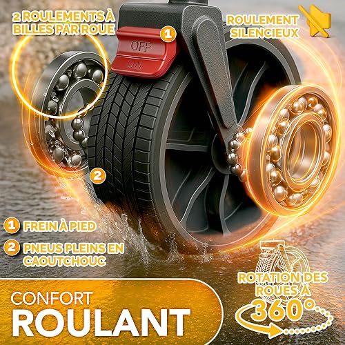 TRESKO® Chariot de transport pliable avec toit, compartiment isotherme et stores latéraux - Charge maximale : 150 kg - Chariot de transport avec pneus en caoutchouc plein et freins de stationnement - 7