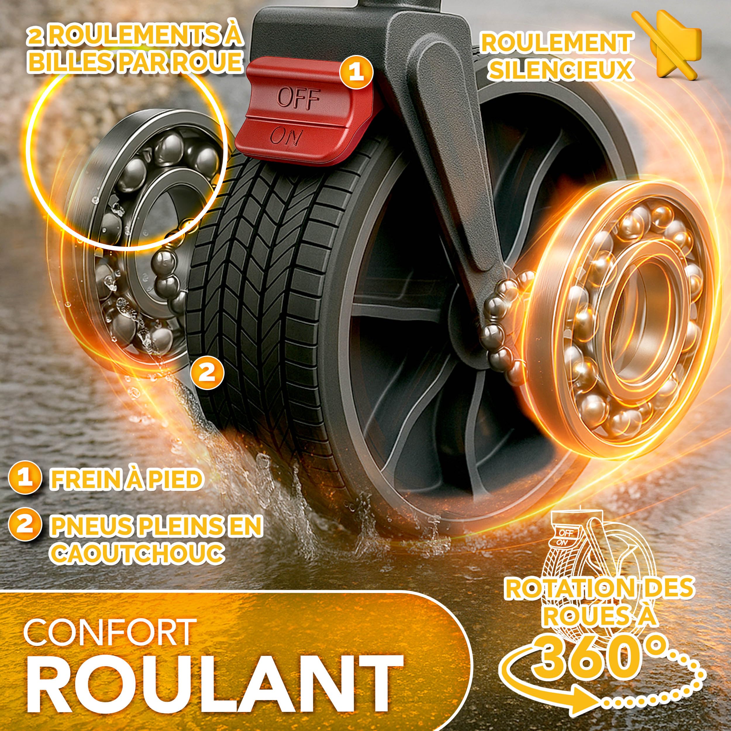 TRESKO Chariot de transport pliable 150 kg avec compartiment isotherme et stores latéraux