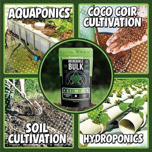 Miniatura 4 de Organic Bloom Booster, Incredible Bulk 0.1-10-25. Alimento vegetal natural (3 libras)