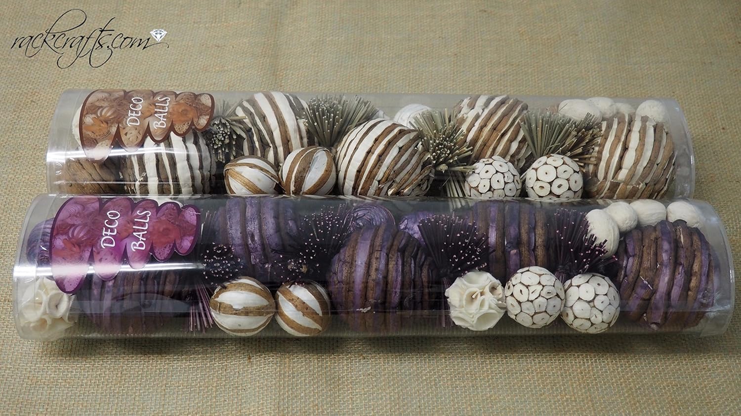 BULK Decorative Natural Twig Rattan Balls Orbs Dried Leaf Flowers Grass Reed Nuts Wedding Home Garden (2 Oval Boxes - #2)