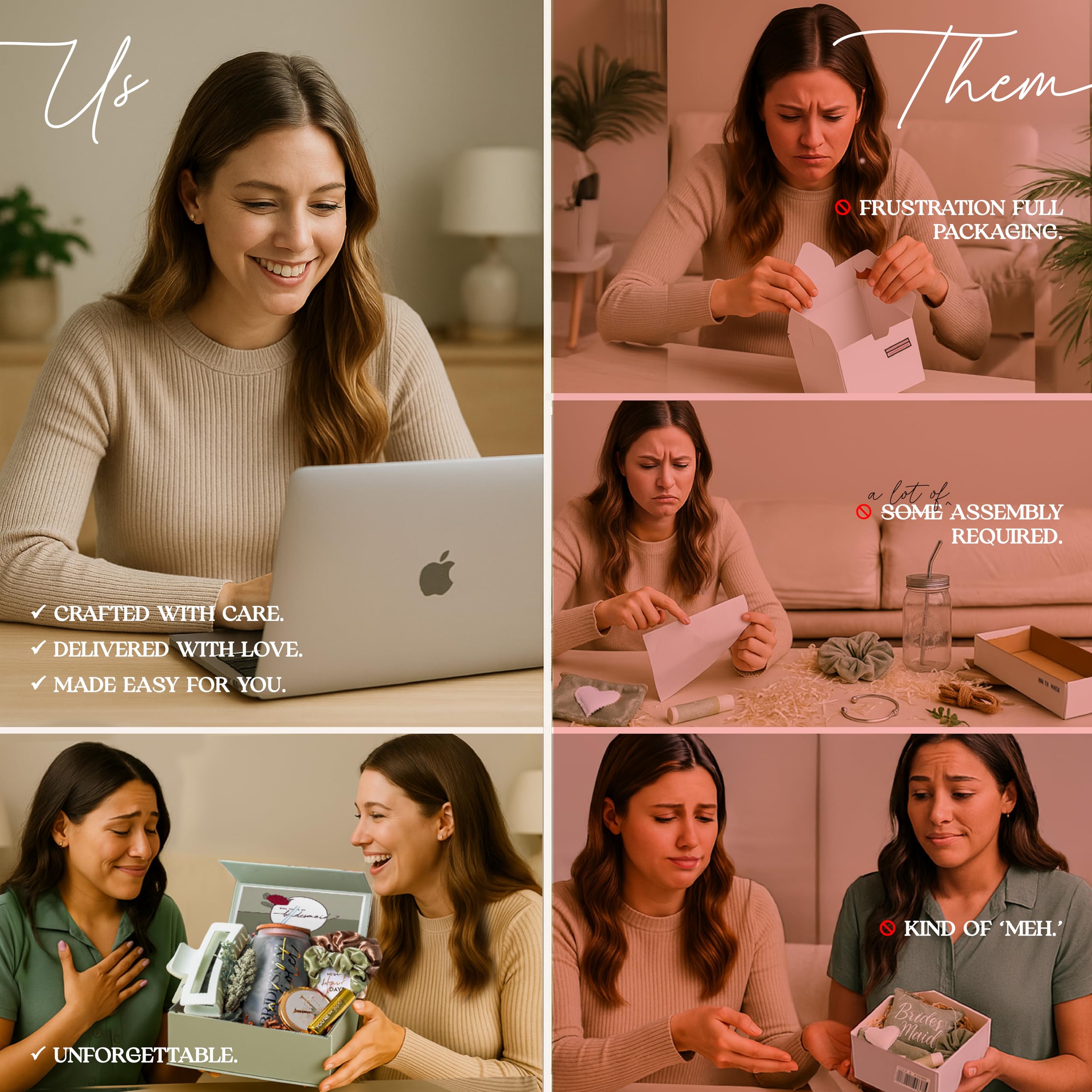 Your Name Caja Blanca Para Pedir Que Sean Tus Damas De Honor - ¡Propuesta De Boda Personalizada Con Lámina De Oro! Regalo Damas Honor Personalizado