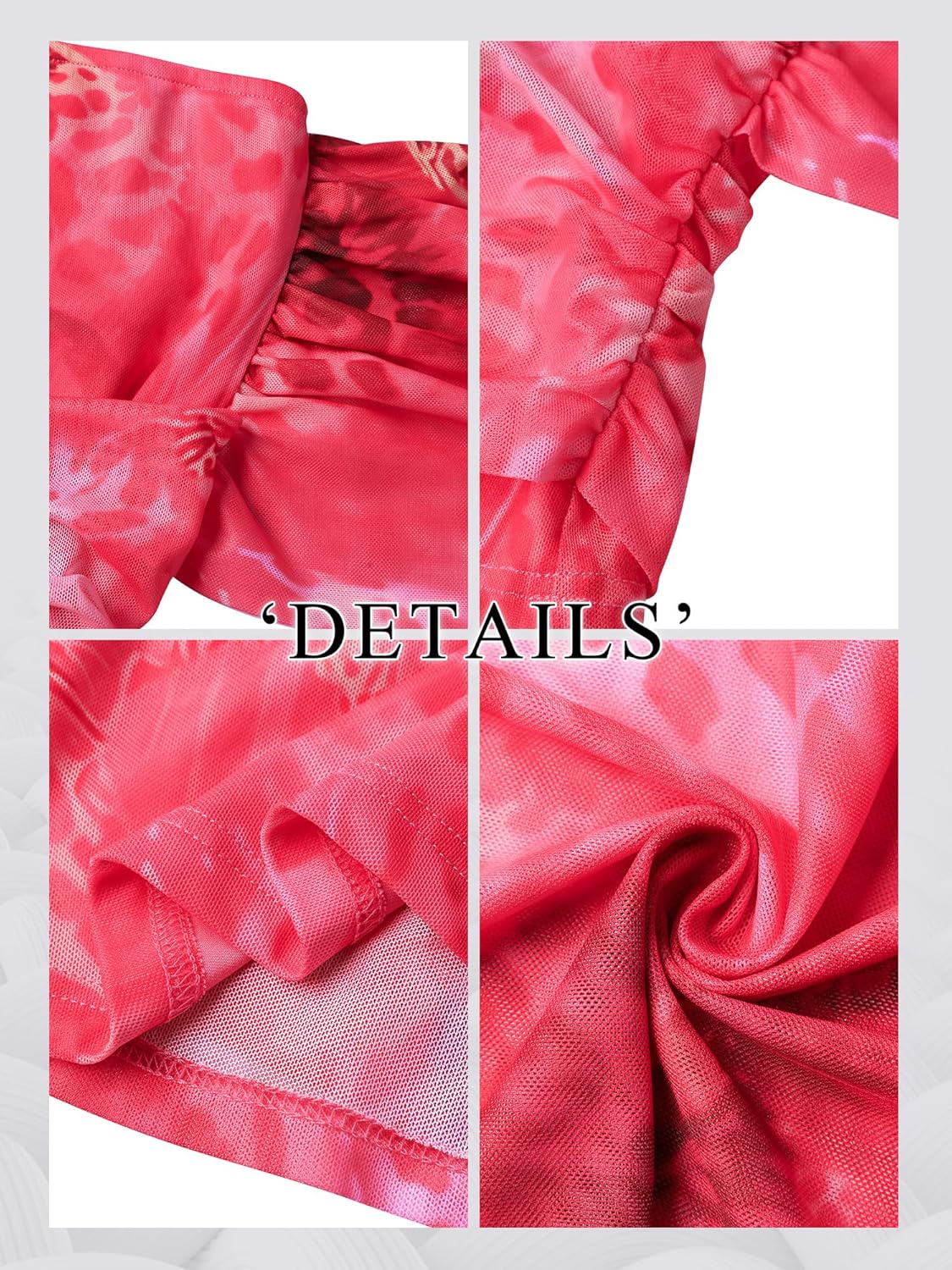 Womens Y2K Halter Scarf Top Sexy Sheer Mesh Tube Top Ruched Double Layer Halter Crop Tops Going Out Party Clubwear - Image 7