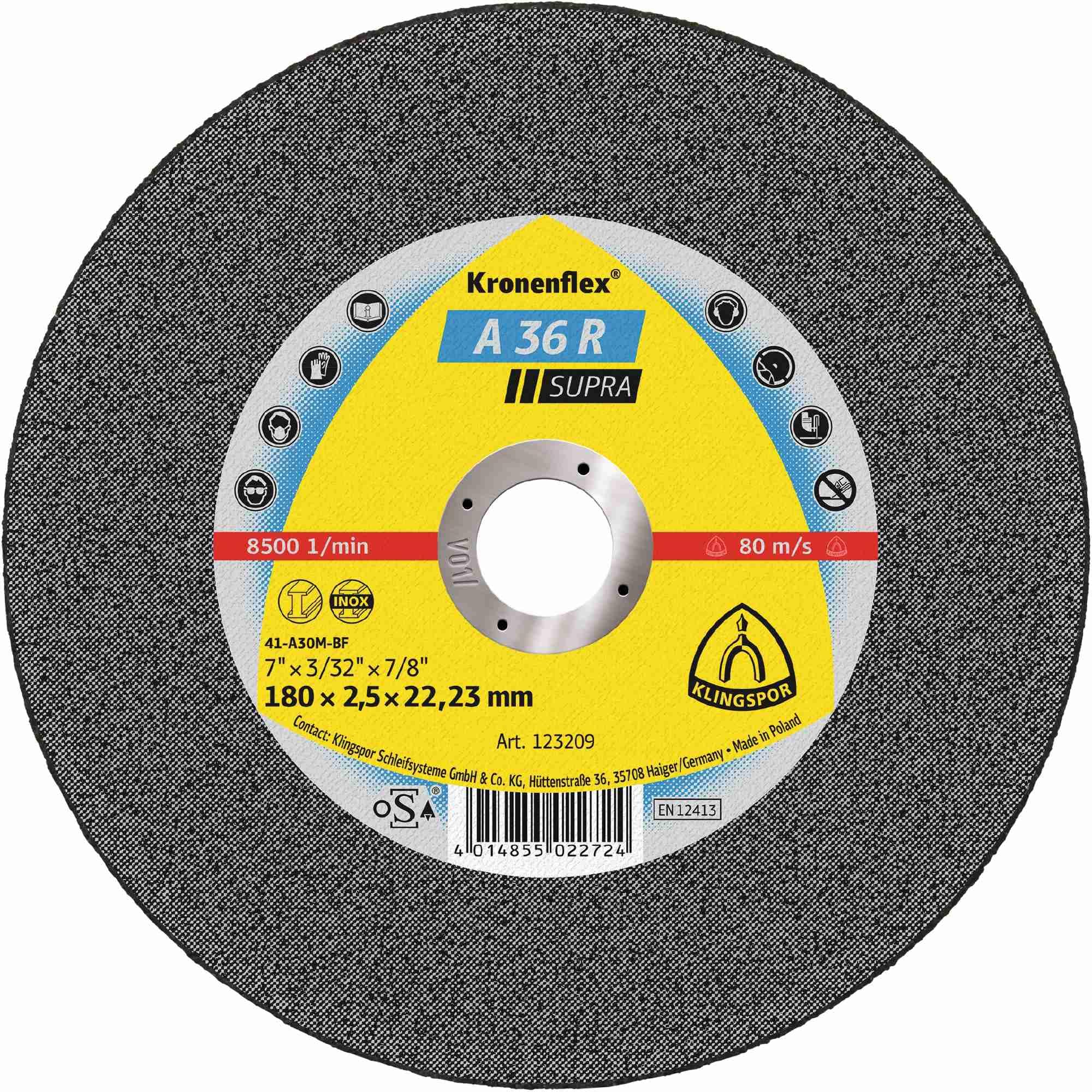 A 36 R - Discos de corte rectos (25 unidades, 180 x 2,5 x 22,23 mm)