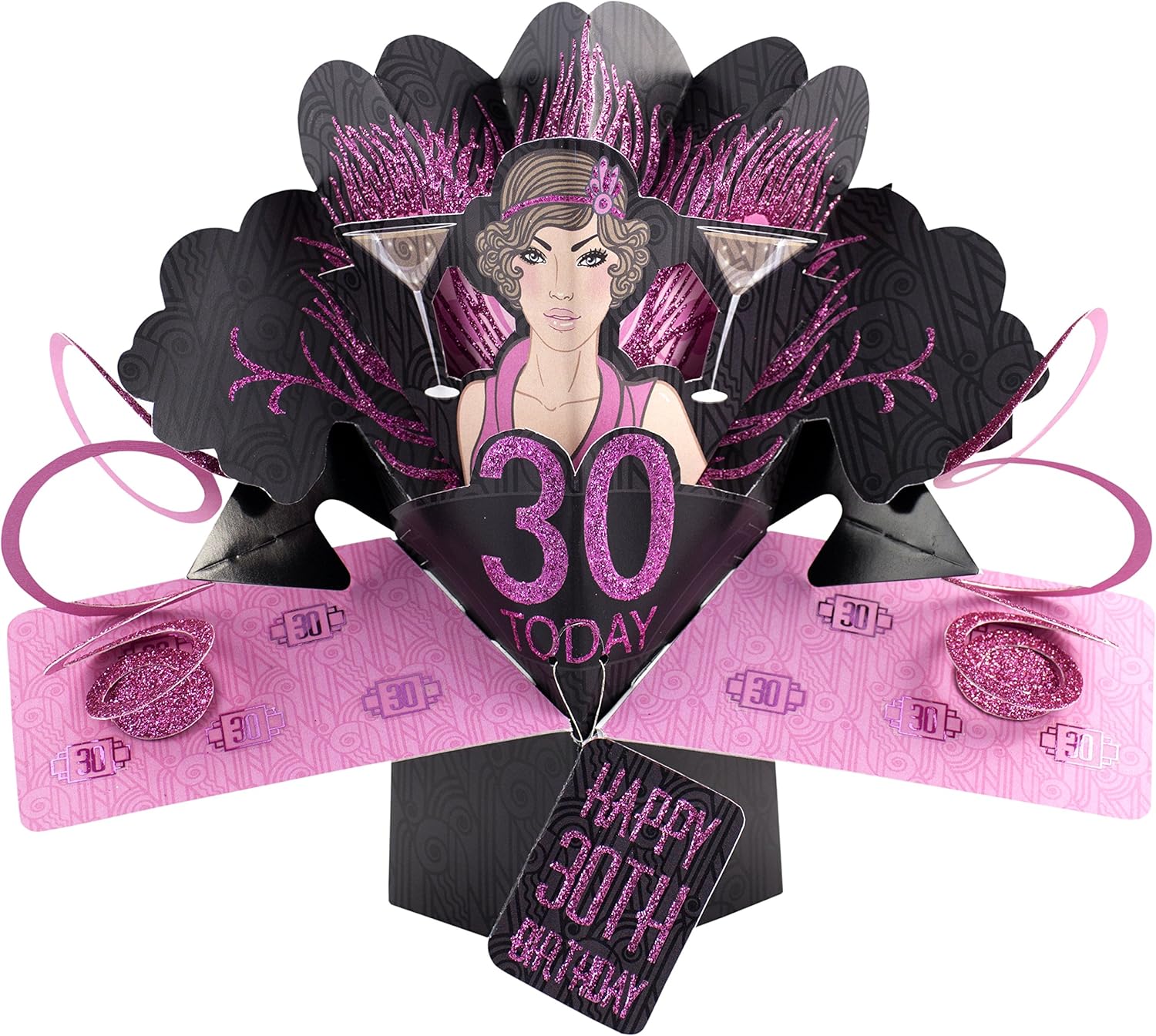 Suki Gifts International Pop Up Card Happy Birthday 30, 13 x 21 x 19 cm, Multi-Colour