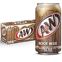 Vista 1 de A&W Root Beer Soda, latas de 12 onzas líquidas, paquete de 12